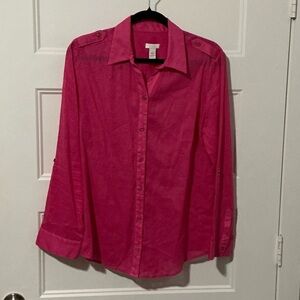 Chico's Pink Button-Up Blouse